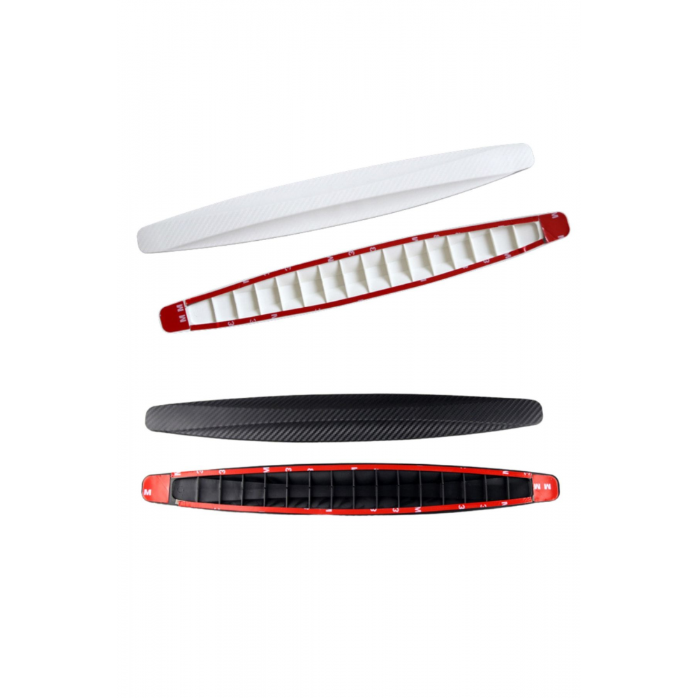 5d Esnek Tampon Koruma Bandı Uyumlu  Tampon Koruyucu Şerit Yumuşak Bant 2 Li Paket Beyaz Karbon