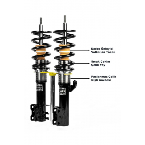 Fiat Egea Uyumlu Coilover Ayarlı Amortisör 10 Cm