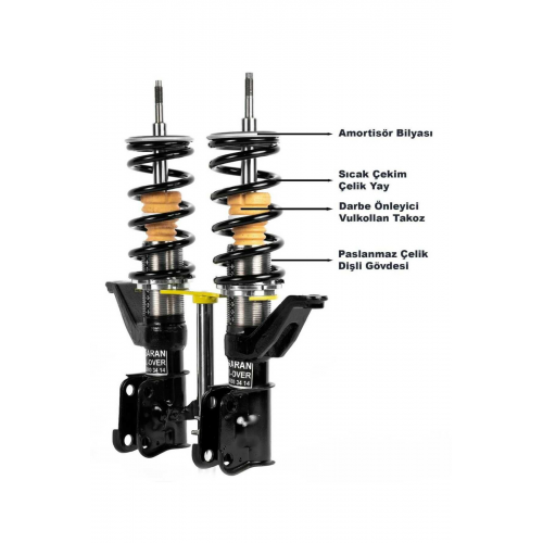 Honda Civic 2004-2006 Arası Vtec2 Makyajlı Kasa Uyumlu Coilover Ayarlı Amortisör 10 CM (Ön Teker)