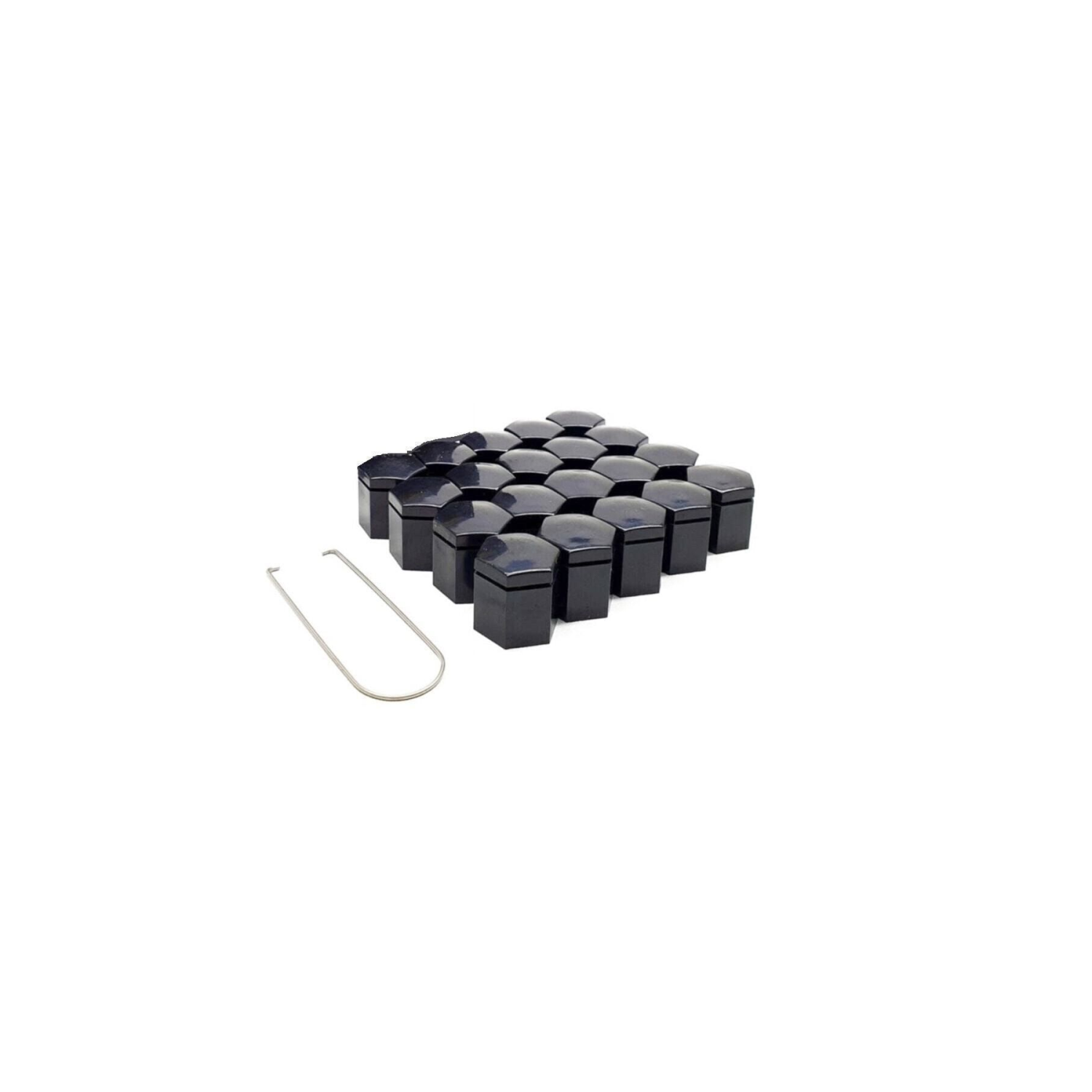 Siyah Renk Bijon Kapağı 20 Adet 17 Mm