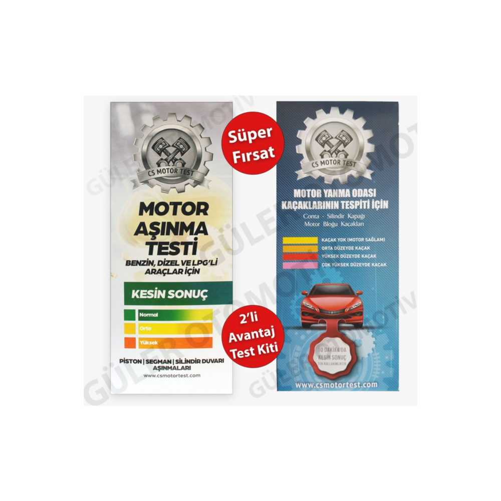 Cs Motor Aşınma Ve Conta Kaçak Testi- Avantajlı 2'li Paket