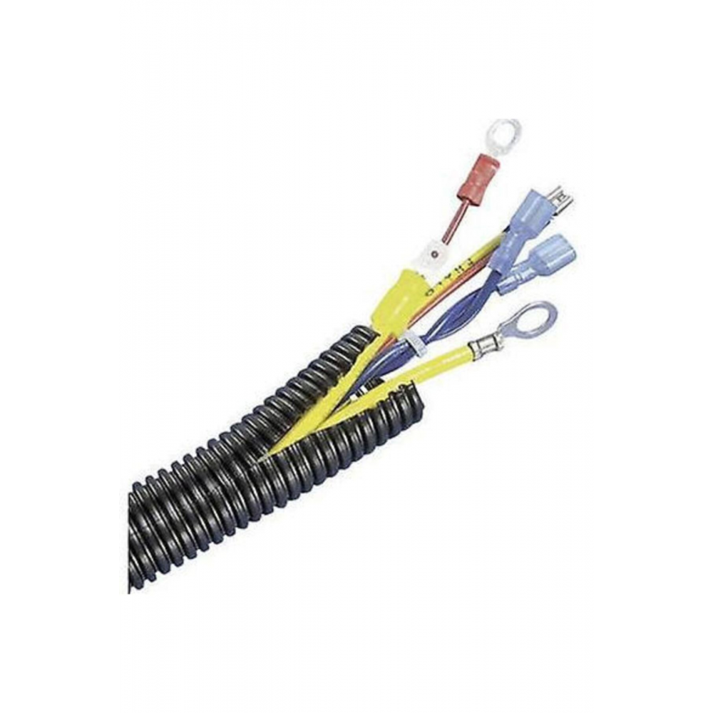 1 Metre 7mm Siyah Renk Kablo Tesisat Gizleme Düzenleme Hortumu Yarıklı Hortum