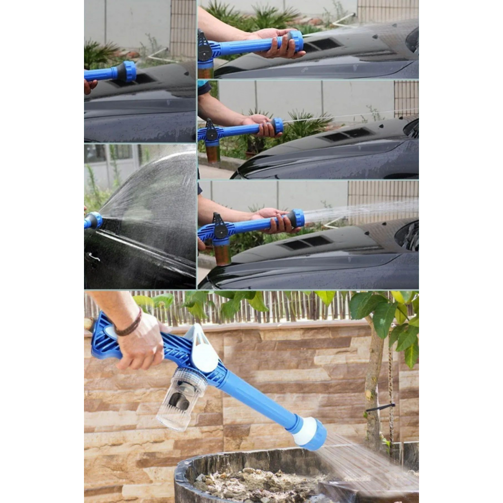 Water Cannon Basınçlı Deterjanlı Oto Yıkama Püskürtme Sistemi Makinesi Su Hortumu Tabancası