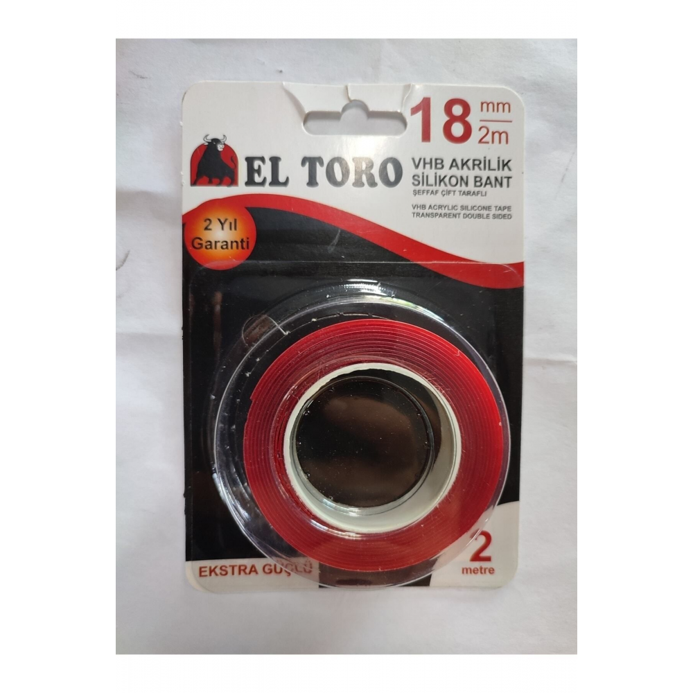 Çift Taraflı Bant  10mmx5mt Silikonlu Çift Taraflı Bant