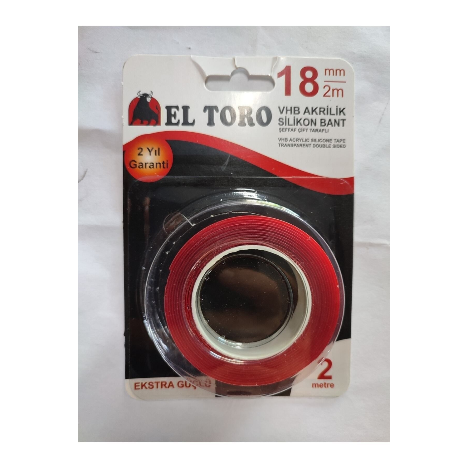 Çift Taraflı Bant  10mmx5mt Silikonlu Çift Taraflı Bant