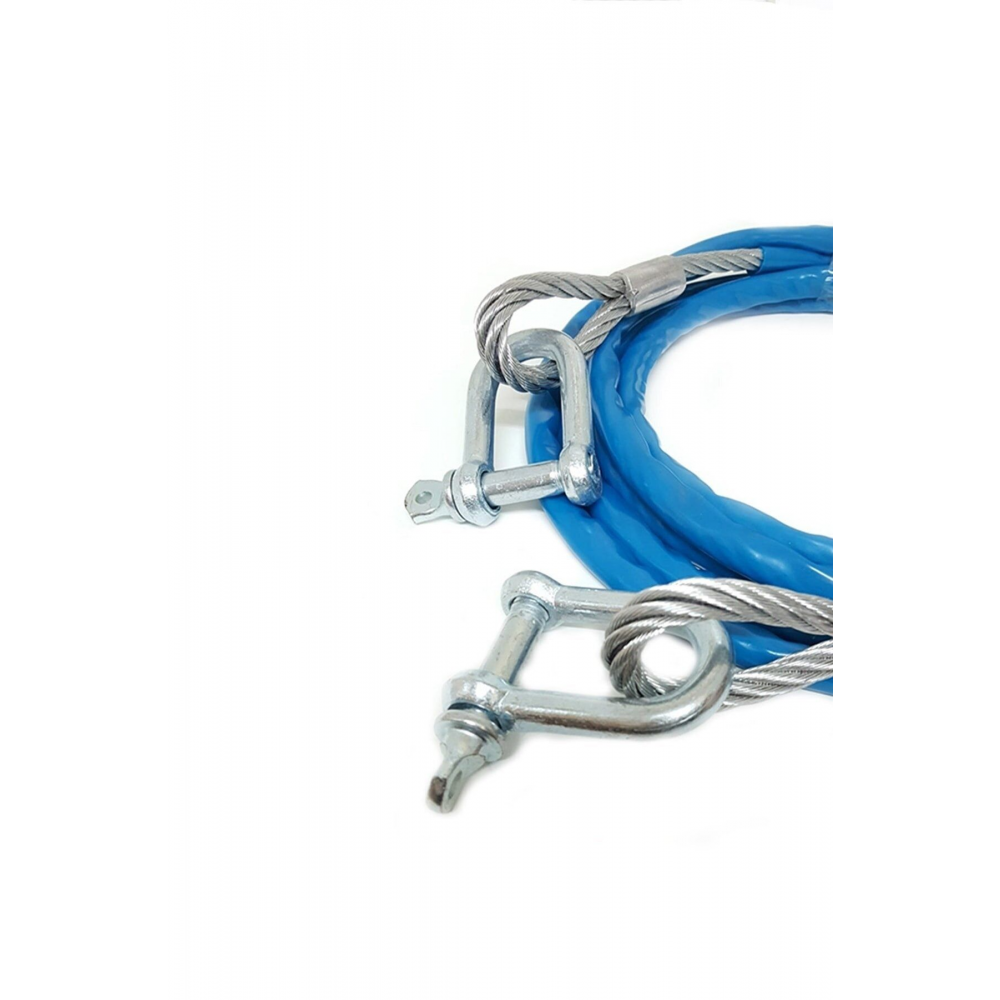 Oto Araç Çekme Halatı 3,5 Metre Çelik 7 Ton Izoleli Çelik Halat