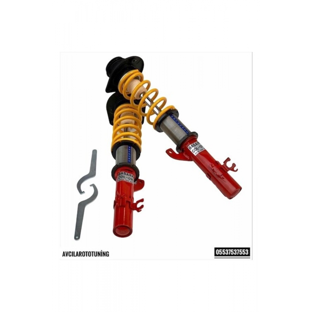 Scirocco 2009 Başaran Coil Coilover Coliver Spor Yay 'lı Ayarlı Amortisör 10cm