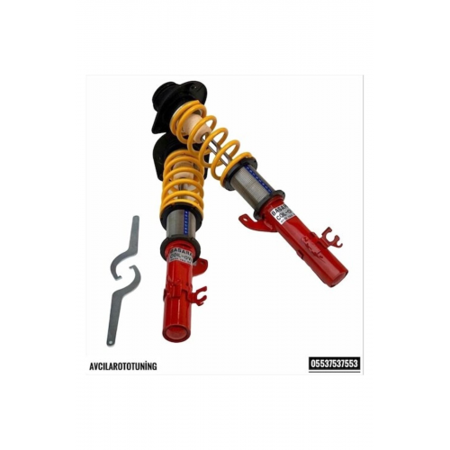Scirocco 2009 Başaran Coil Coilover Coliver Spor Yay 'lı Ayarlı Amortisör 10cm