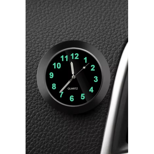 As-w Araba Tekne Bisiklet Araç Için Mini Kuvars Saat Gece Parlayan Izgaralı