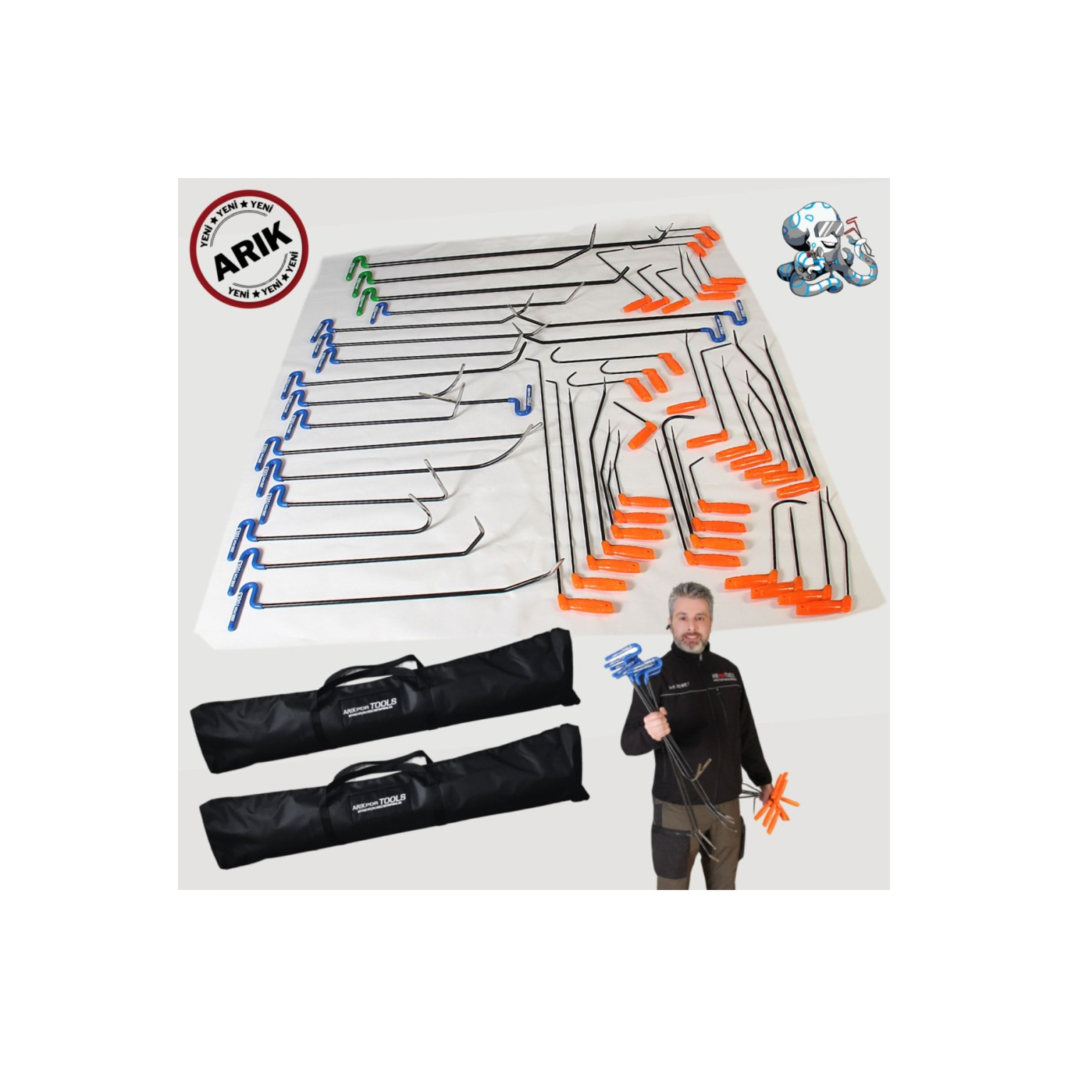 Boyasız Göçük Onarım 55 Parça Cvr Çelik Takım Set