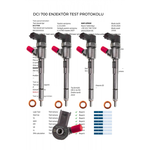 0445110351 Enjektör Fiat 1.3 Euro 5 Linea, Doblo, Fiorino, Punto, And Egea 55219886