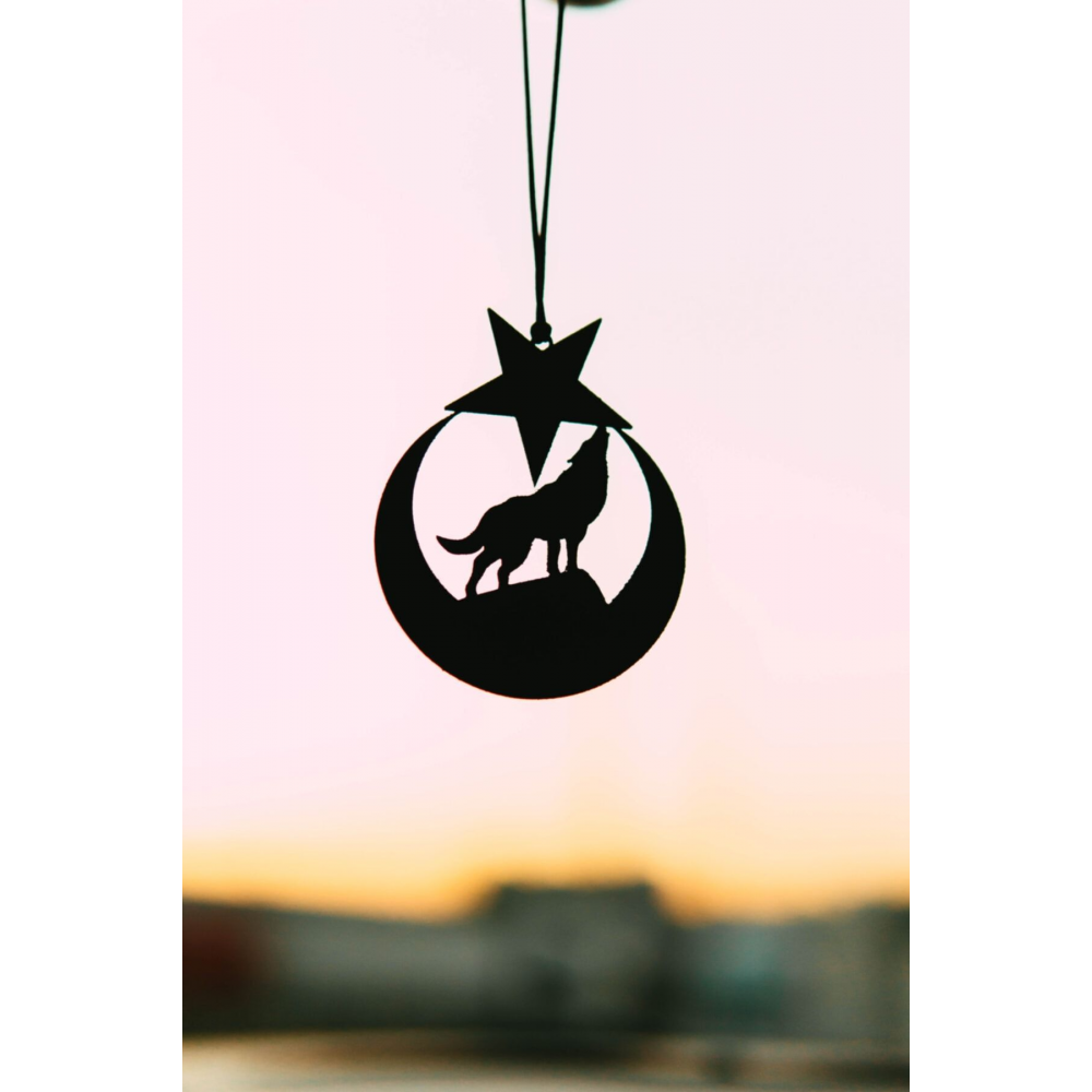 Araba Süsü Metal Ay Yıldız Bozkurt Dikiz Aynası Süsü Hediyelik Eşya Oto Aksesuar