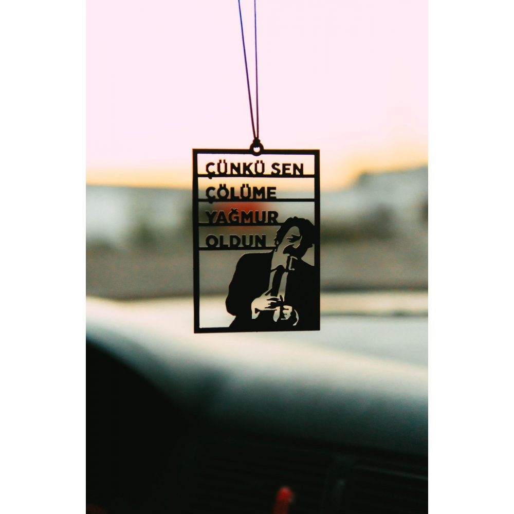 Araba Süsü Metal Müslüm Gürses Dikiz Aynası Süsü Hediyelik Eşya Oto Aksesuar