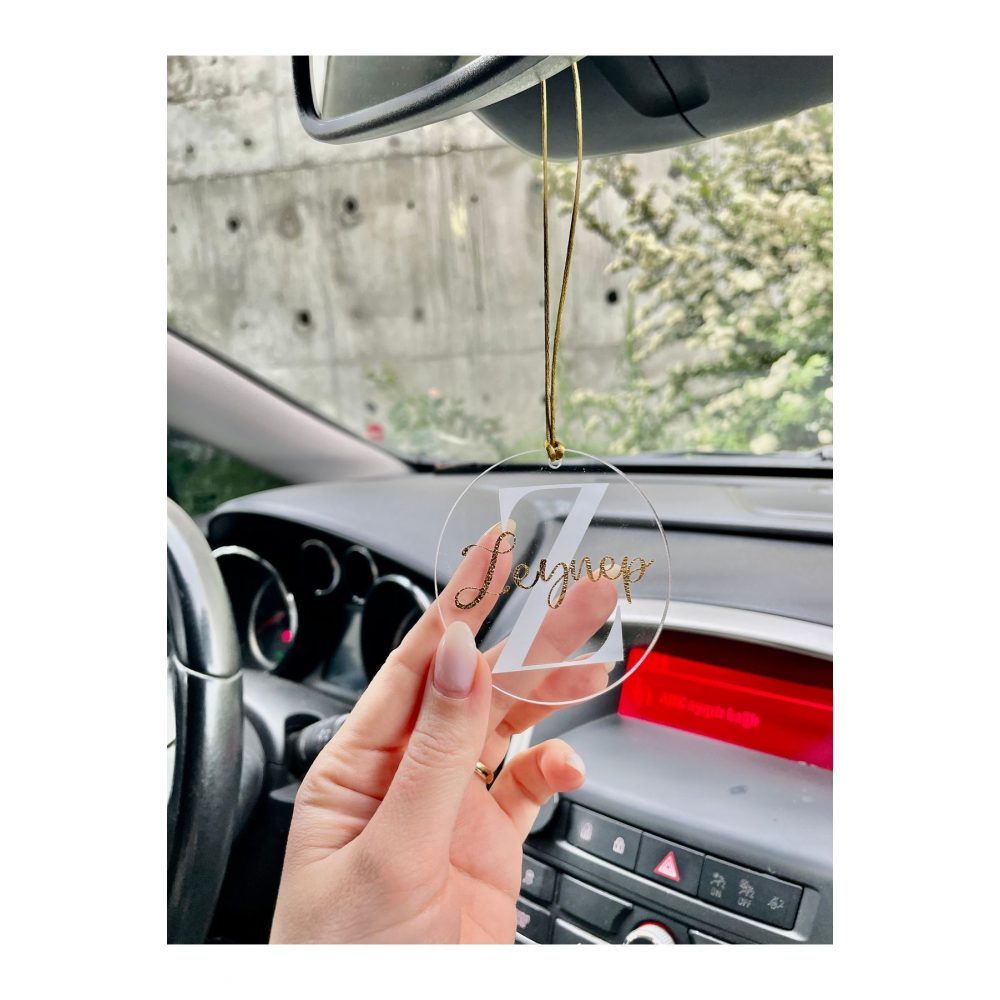 Kişiye Özel İsimli Dikiz Aynası Pleksi Araba Süsü