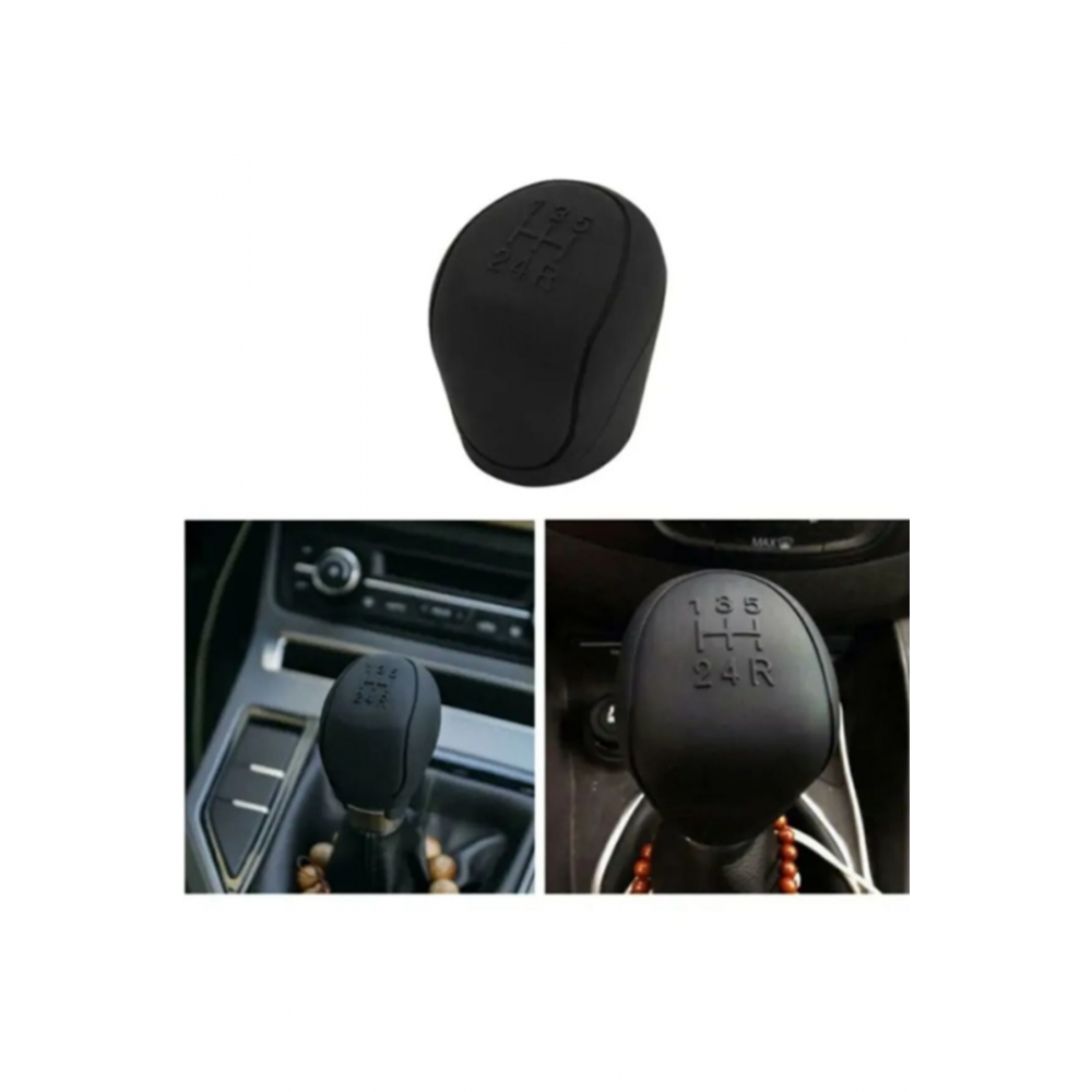 Silikon Manuel Siyah Vites Topuzu Kılıfı Düz vites İleri 5 vites
