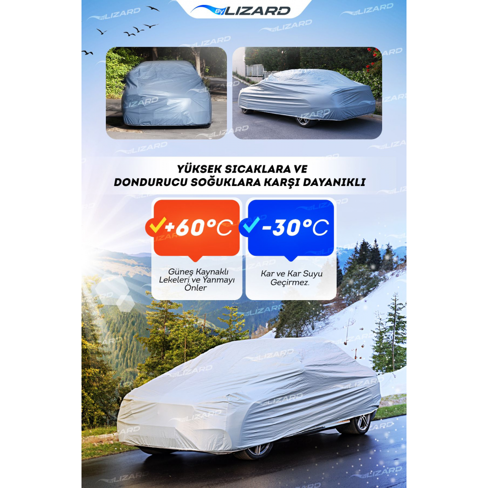 Sedan Araçlara Uyumlu Oto Araba Brandası - Örtüsü