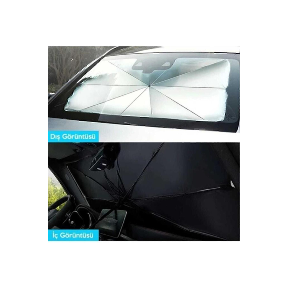 Tüm Araçlar İçin Araba Ön Cam Güneşlik Katlanabilir Güneşlik Şemsiye Ön Cam Gölgelik ESNEK