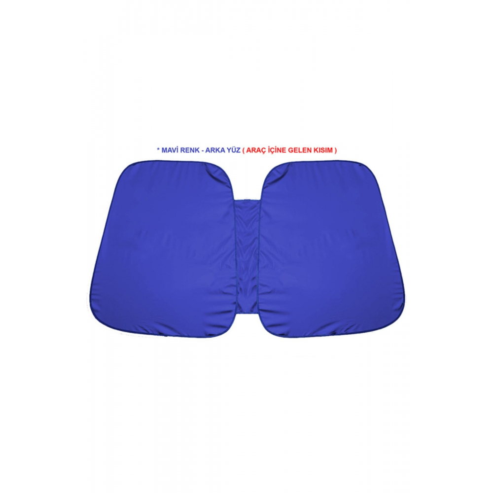 Tüm Araçlara Uygun Oto Ön Cam Güneşliği Oto Güneş Gözlüğü ( Mavi )- Mavi - Blue