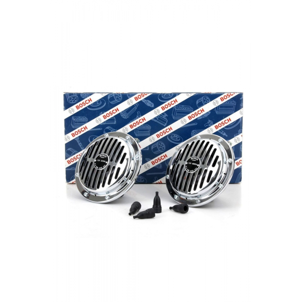 Yüksek Ses Süperton Büyük Kafa Nikelaj Korna 12v 325/400 Hz 110 Db