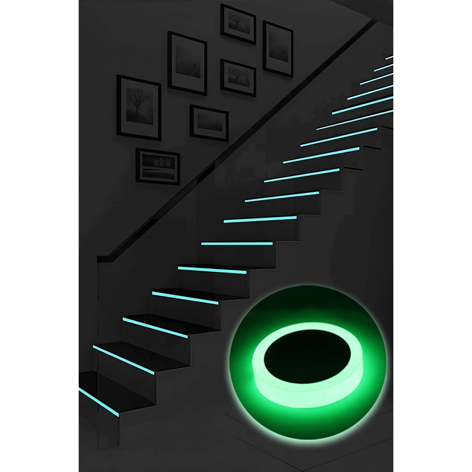 Fosforlu Parlayan Bant Araba Motosiklet Bisiklet Koridor Merdiven Şerit 1cm*3metre