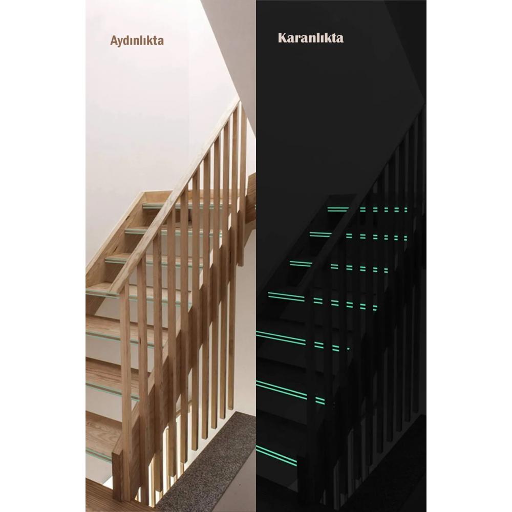 Fosforlu Parlayan Bant Araba Motosiklet Bisiklet Koridor Merdiven Şerit 1cm*3metre