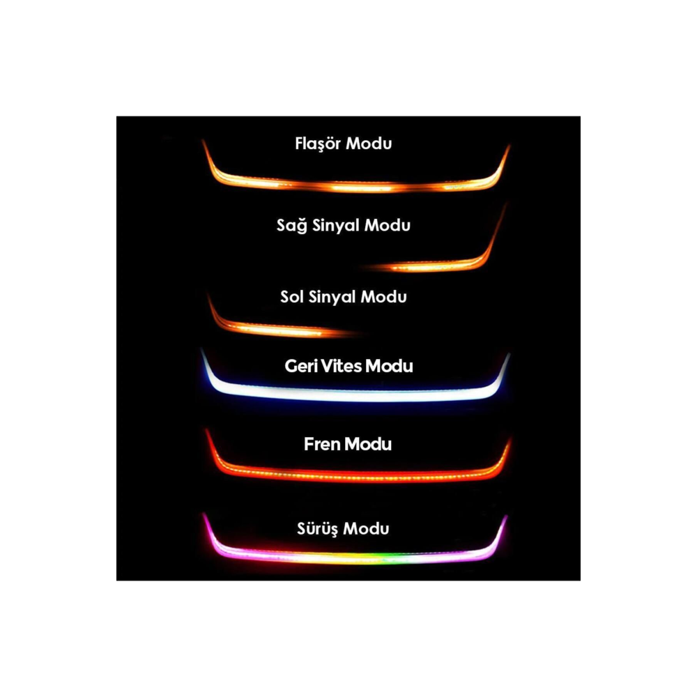 Fiat Tofaş Şahin Uyumlu Bagaj Altı Kayar Led 120 cm Full Fonksiyon