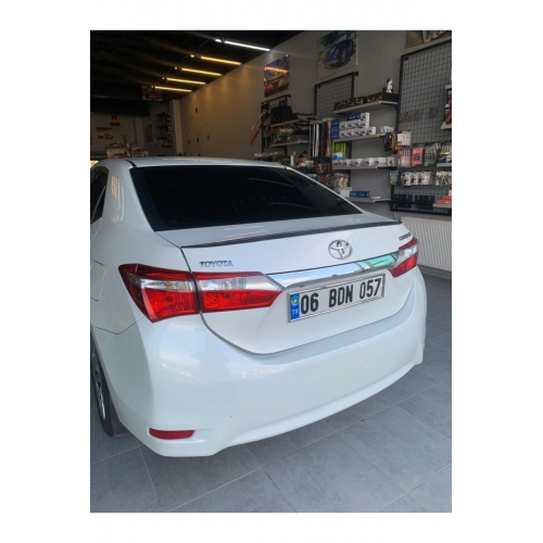 Toyota Corolla E170 Için Piano Black Anatomik Üniversal Spoiler 120cm Elastik Bagaj Üstü Çıta