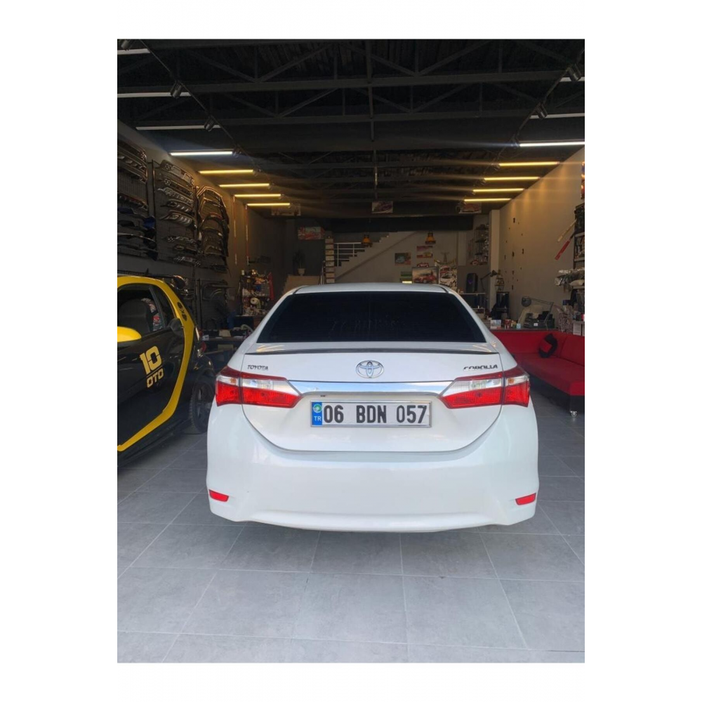Toyota Corolla E170 Için Piano Black Anatomik Üniversal Spoiler 120cm Elastik Bagaj Üstü Çıta