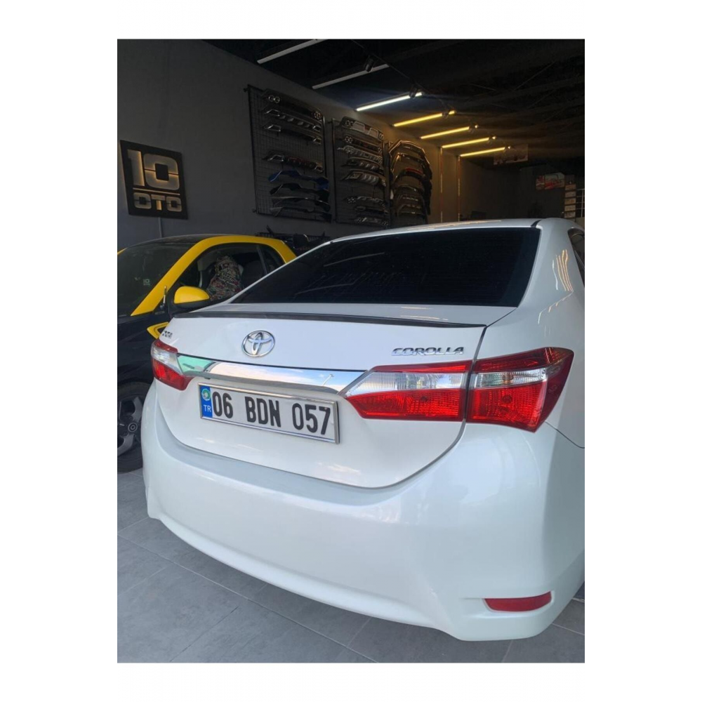Toyota Corolla E170 Için Piano Black Anatomik Üniversal Spoiler 120cm Elastik Bagaj Üstü Çıta