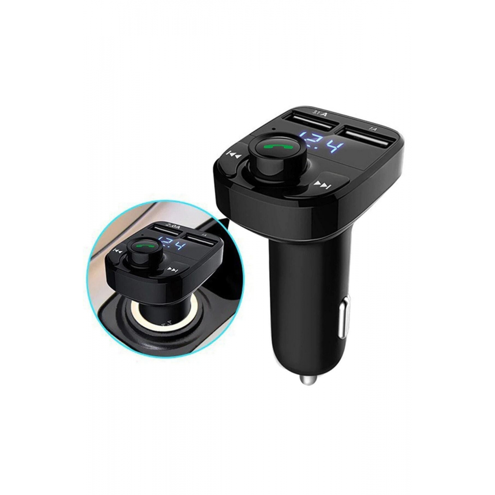 Araç Bluetooth Fm Transmitter Cihazı Araba Mp3 Çalar Oto Çakmaklık Şarj Aleti Müzik Kiti