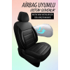 Sport Deri Koltuk Kılıfı Takımı Siyah