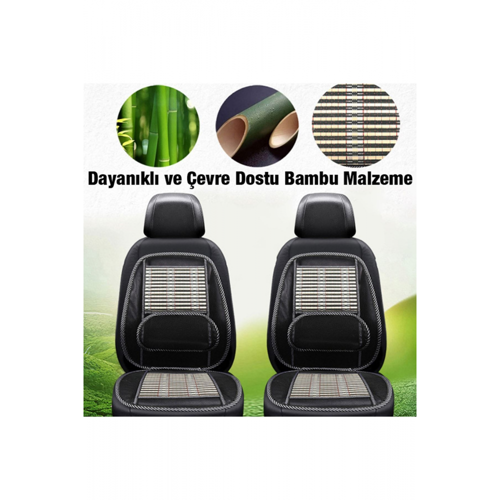 Universal Bambu Nefes Alabilen Araba Koltuk Sırt Minderi Bel Desteği 1 Adet