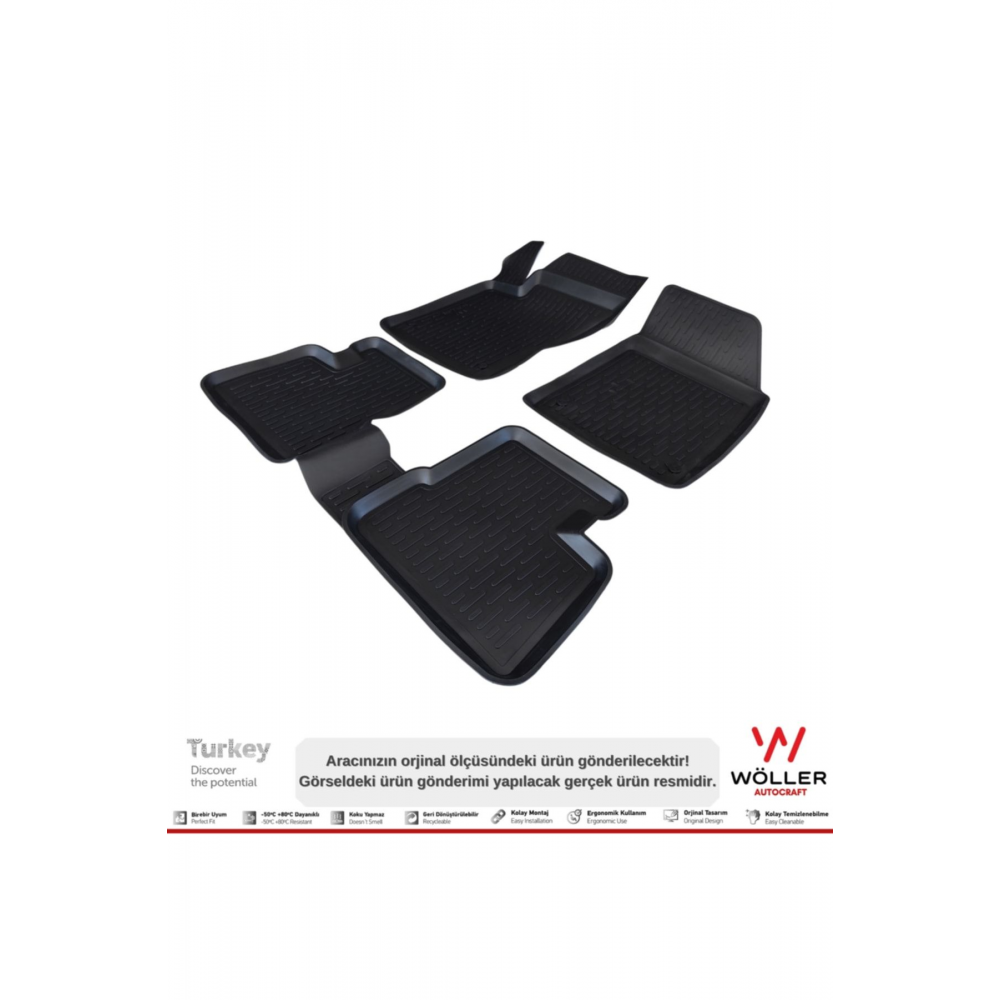 Fiat Egea Paspas 2015 2024 Arası 3d Havuzlu Paspas