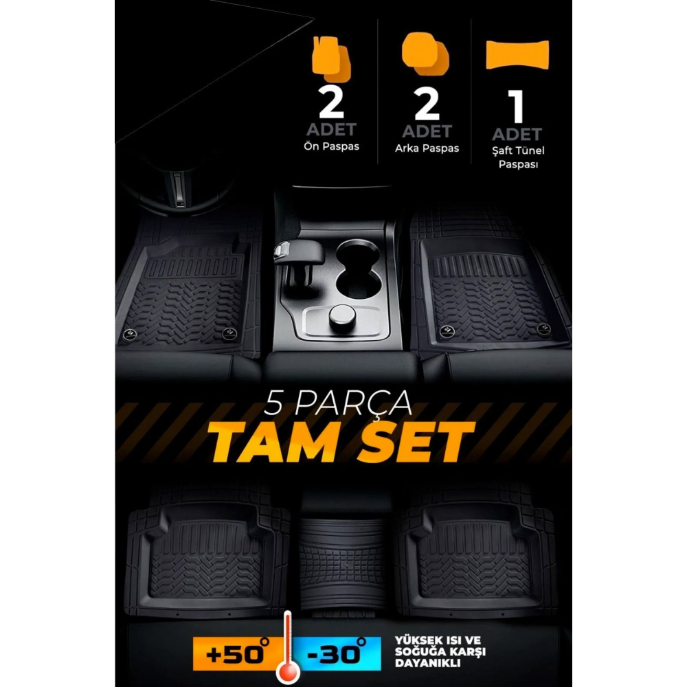 Universal Premium Üniversal Oto Paspas 4d Havuzlu - Lüks Özel Kutusunda premium-paspas-universal