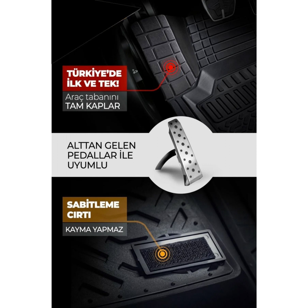 Universal Premium Üniversal Oto Paspas 4d Havuzlu - Lüks Özel Kutusunda premium-paspas-universal