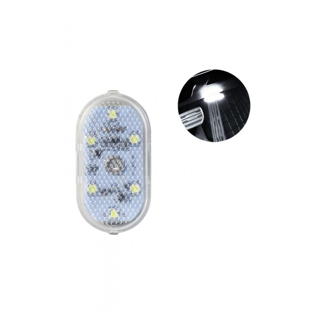 7 Renk Rgb Dokunmatik Sensörlü Mini 6 Led Lamba Usb Şarj Edilebilir Ayak Altı Torpido Lambası