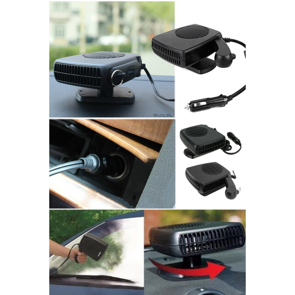 Taşınabilir Ve Pratik Araç Çakmak Soketi Ile Kullanımı Kolay Araba Isıtıcısı Soğuk Hava Isıtıcı Fan