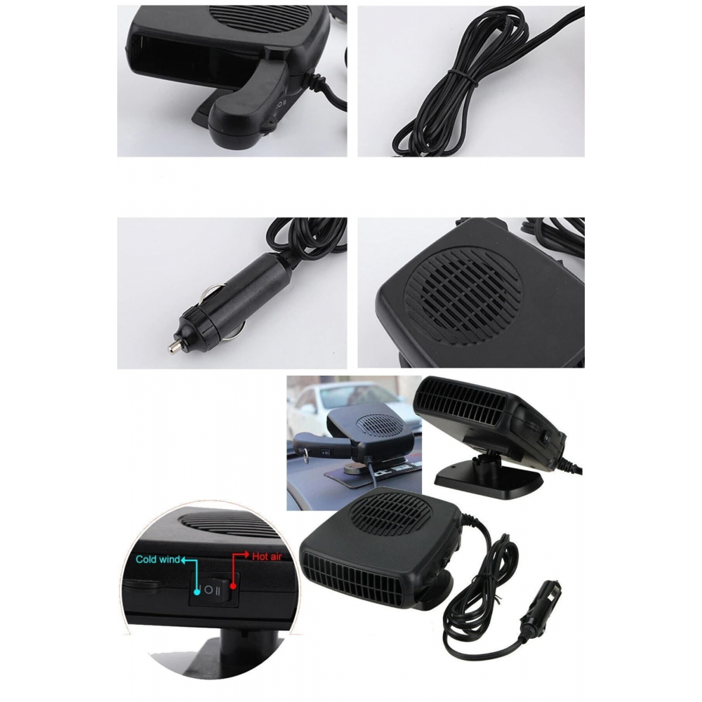 Taşınabilir Ve Pratik Araç Çakmak Soketi Ile Kullanımı Kolay Araba Isıtıcısı Soğuk Hava Isıtıcı Fan