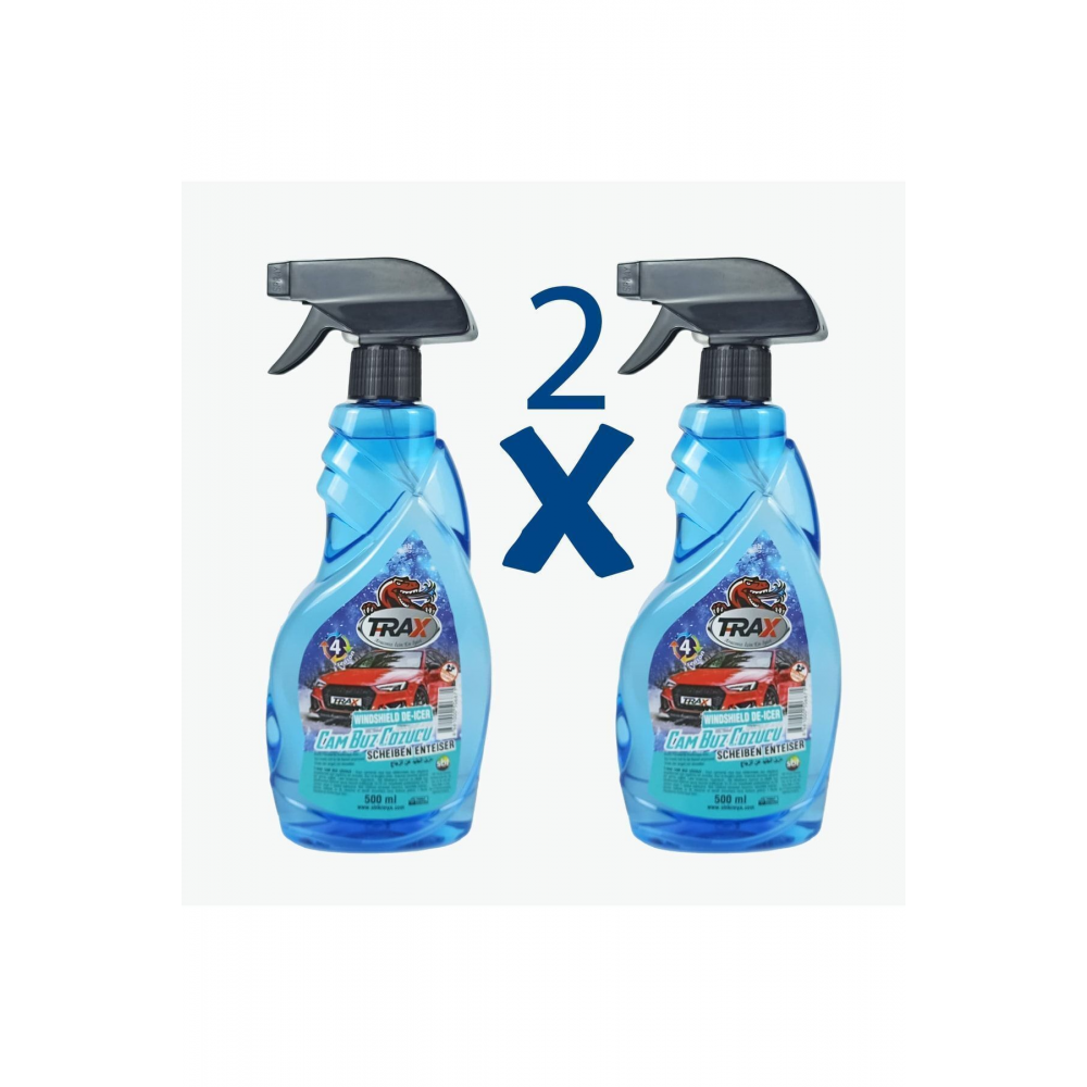 2 Adet - Araba Cam Buz Çözücü Sprey Buzlanma Önleyici Görüş Kolaylaştırıcı Cam Sprey 500 Ml