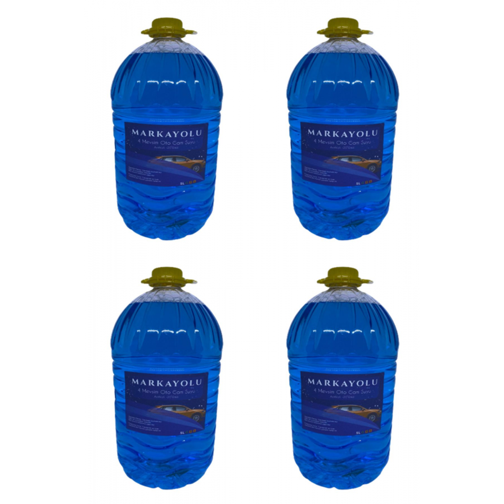 4 Adet 5 Litre Antifrizli 4 Mevsim Oto Cam Suyu Toplam 20 Litre