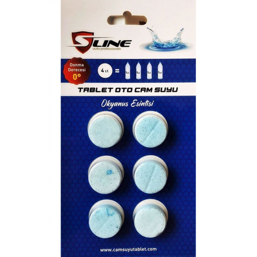 Cam Suyu Tableti 1 Adet Tablet 4 Litre Silecek Suyu 6 Adet