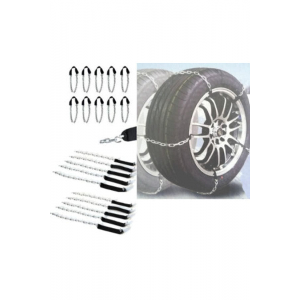 Kar Zinciri Yeni Nesil Tak Çıkar Kaymaz Pratik Araba Araç Lastik Zinciri Takmatik 10 Adet