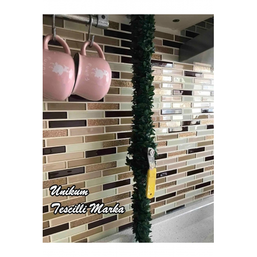 Taç Sarmaşık Süs 7 Metre Doğalgaz Borusu, Dolap, Kapı Süsü Tel Yaprak Şerit Yapay