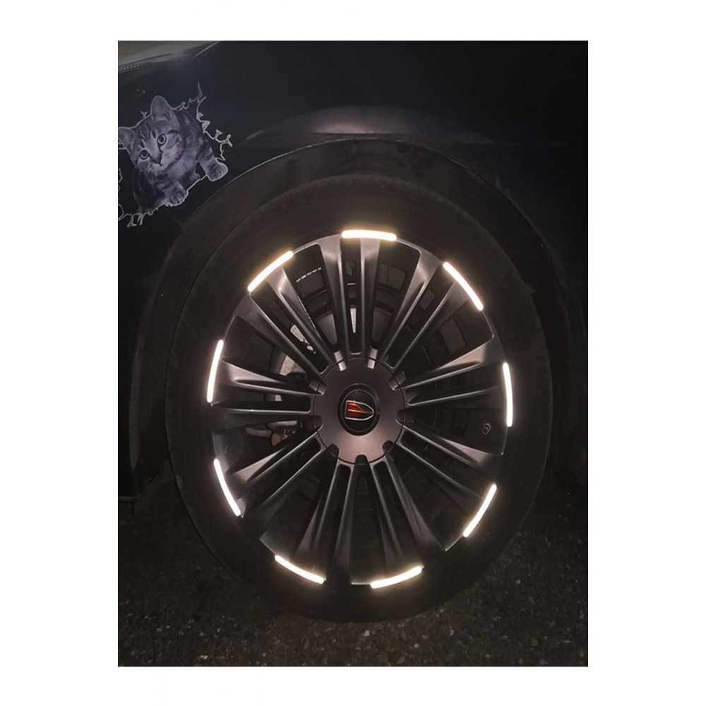 24'lü Jant Reflektörlü Sticker Işıldak Parlak Yapıştırcı Oto Aksesuar
