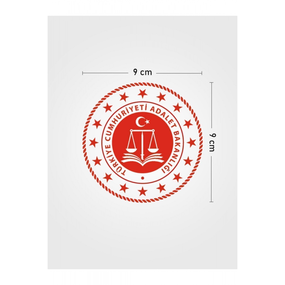 Adalet Bakanlığı (ARKA FON BEYAZ) (TAKLİTLERDEN KAÇININ)araç Logo Sticker