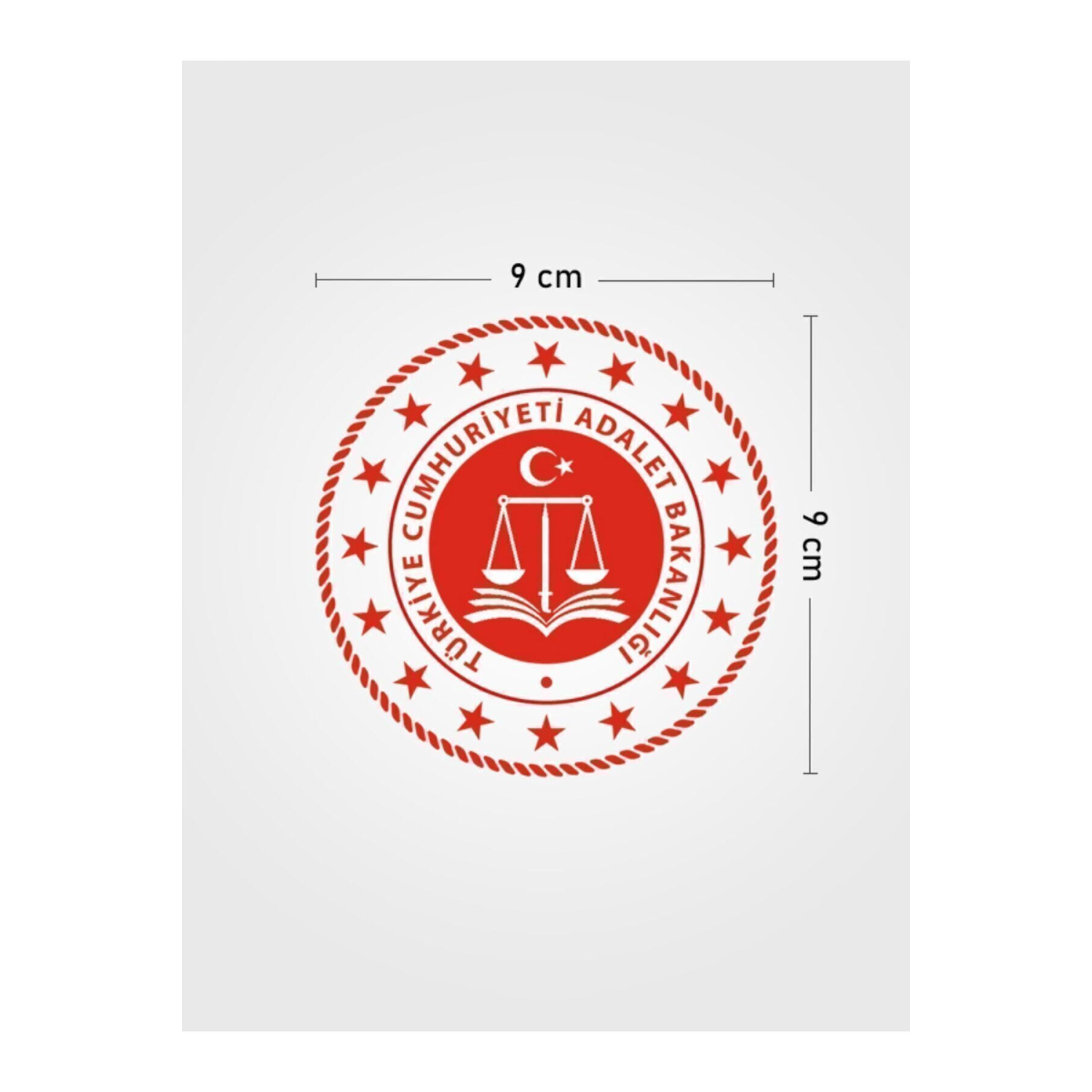 Adalet Bakanlığı (ARKA FON BEYAZ) (TAKLİTLERDEN KAÇININ)araç Logo Sticker