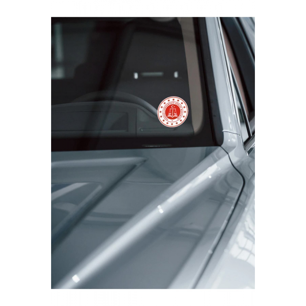 Adalet Bakanlığı (ARKA FON BEYAZ) (TAKLİTLERDEN KAÇININ)araç Logo Sticker