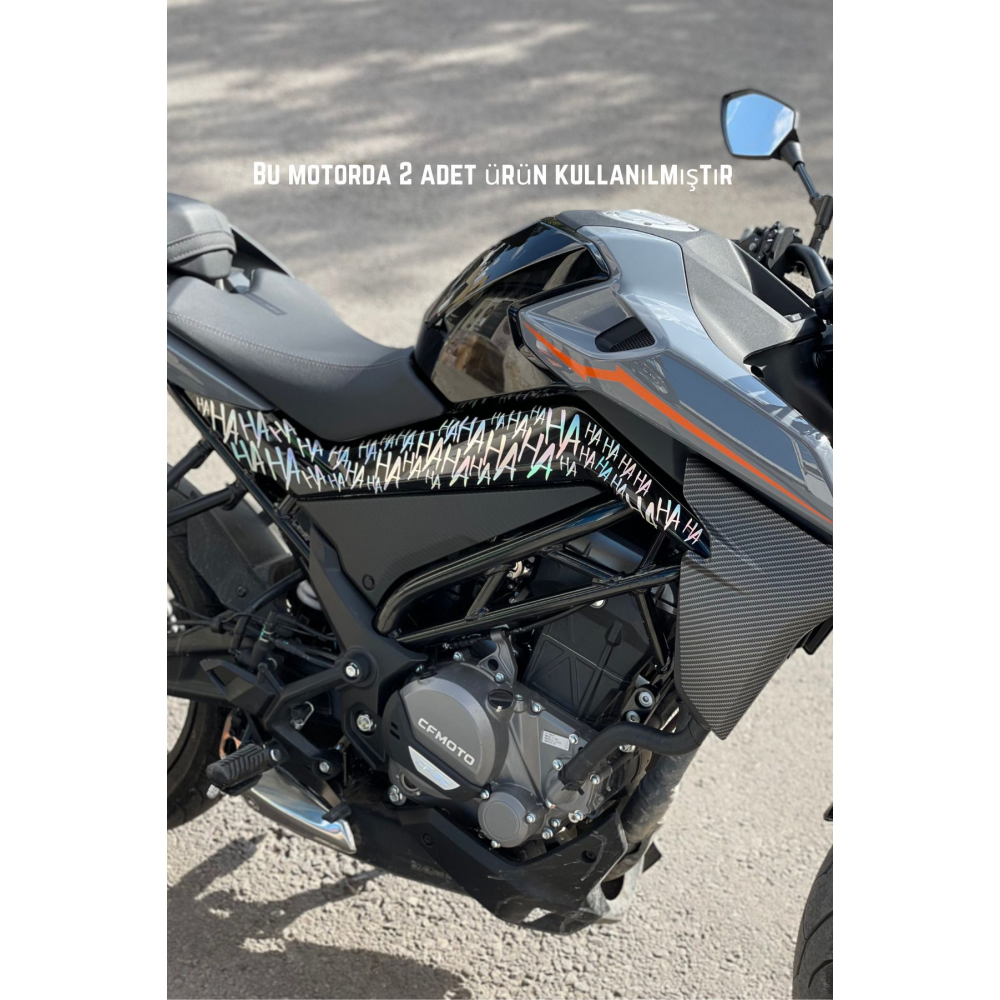 Dekoratif Hologramlı Hahaha Sticker Motor-araba-kask Için Etiket 15cmx30cm (1 ADET)