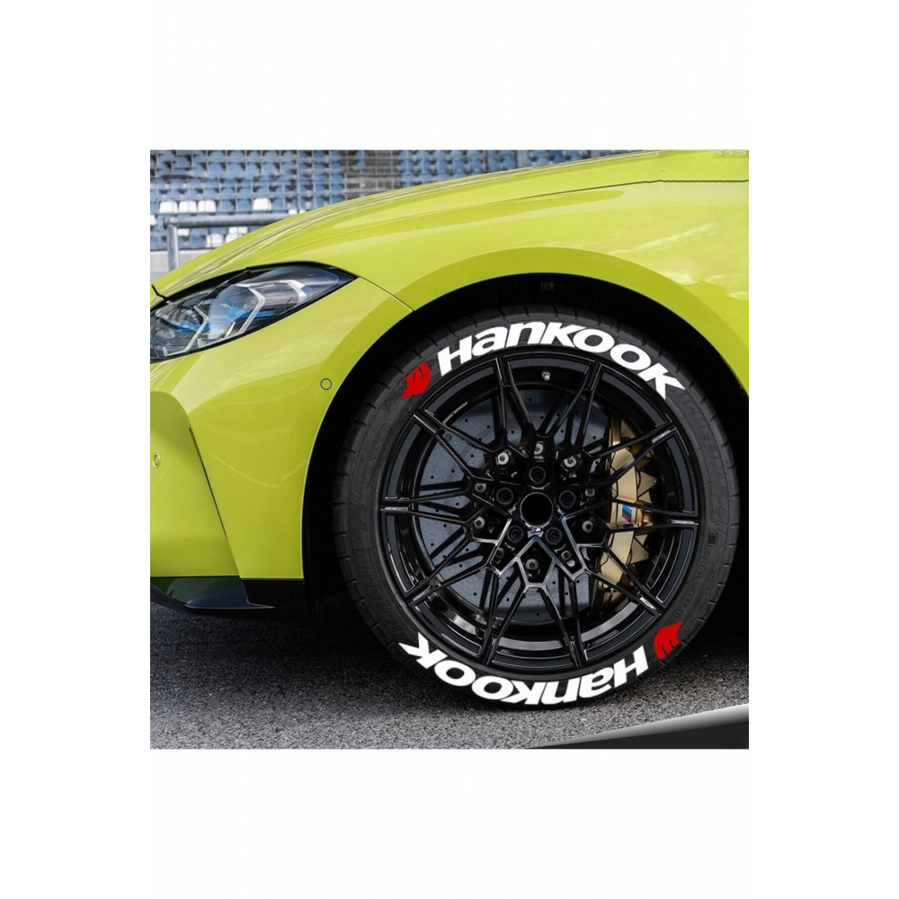 Hankook | Lastik Yazısı Yıkanabilir Oto Lastik Stickerı Arması 4 Adet
