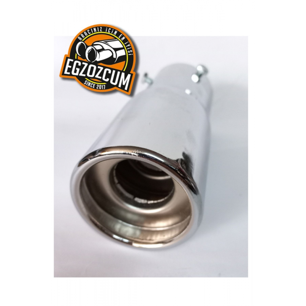 60 Mm. Islık Sesli Egzoz Eksoz Ucu Sök Tak Çift Vidalı